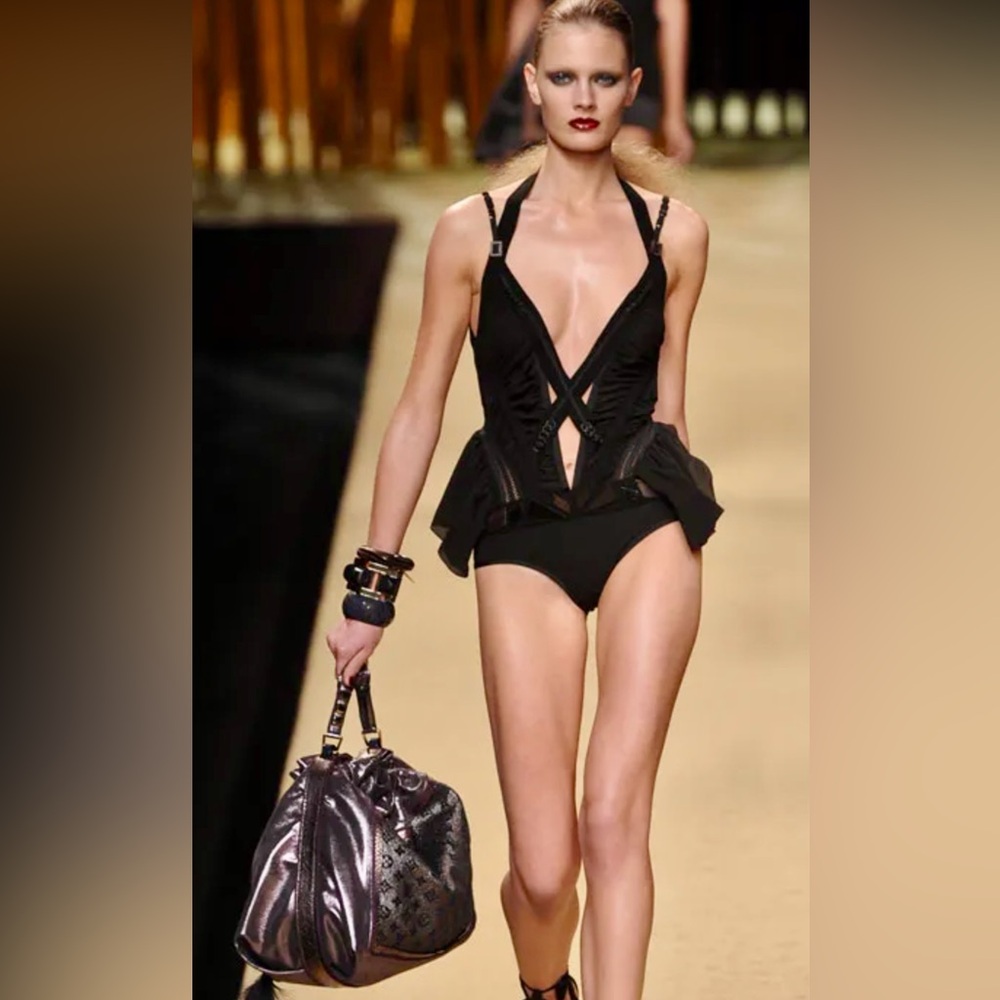 🦄💜RARE🦄💜S/S 2009 Louis Vuitton Limited Edition Monogram Lurex Bluebird💙 - Picture 7 of 10